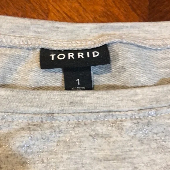 Torrid Grey Foil Sweatshirt 1X - Picture 6 of 9